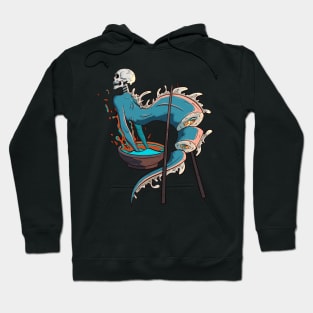 The Great Sushi Skeleton Bowl 4 - Japanese Vector art Illustration Hoodie